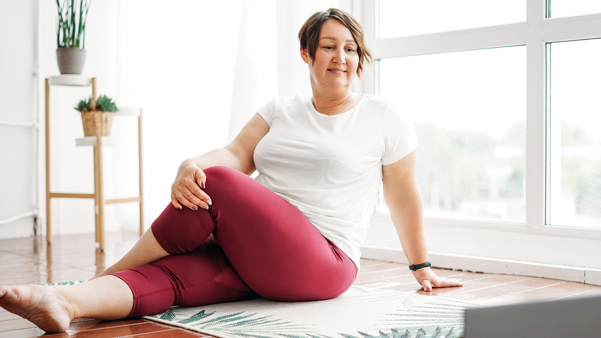 Woman doing yoga